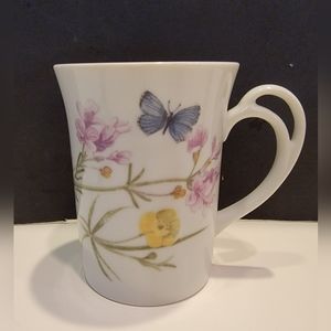 CCCC Bruce E. Hart Charming Flowers & Butterfly Ceramic Mug Pre-owned